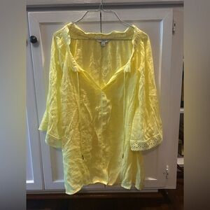 Counterparts Light Yellow Sheer Blouse